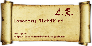 Losonczy Richárd névjegykártya