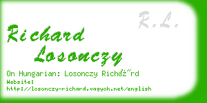 richard losonczy business card